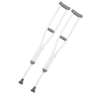Set 2 carje din aluminiu cu sprijin subaxilar