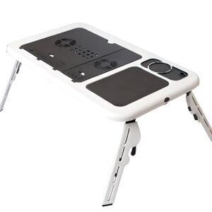 Masuta laptop pliabila, picioare reglabile, 2 coolere, mouse pad, material plastic, reglaj laptop, suport pahar