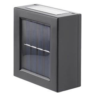 LAMPA SOLARA DECORATIVA BIDIRECTIONALA CU LED ALB CALD DE PERETE