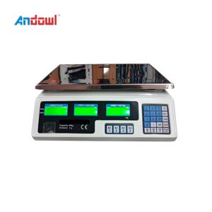 Cantar Electronic cu acumulator inclus, digital, functii multiple, Andowl