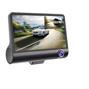 Camera Auto Tripla 3 in 1 ce Filmeaza in Fata in Interiorul si in Spatele Masinii