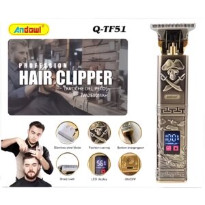 Mașină de tuns Andowl reîncărcabilă Gold Q-TF51