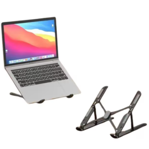Suport laptop pliabil, reglabil 10 pozitii, aluminiu, pana la 17.2 inch, negru